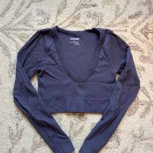 Garage Women's Navy Long Sleeve Top